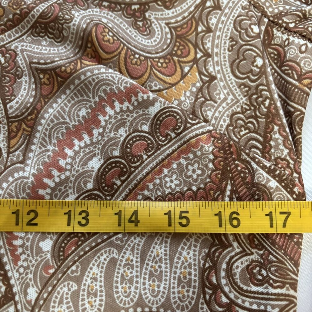 Vintage Walden Classics Paisley 3/4 - Long Sleeve Cowl Neck Dress Size 14 - Picture 10 of 13